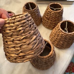 Ballard Designs Woven Seagrass Chandelier Shades (Set of 6)